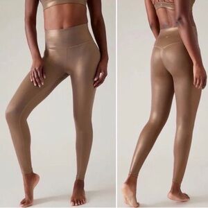 Athleta Women’s Elation Shine Tight - Pyrite, Small, Ultra High Waist, NWT
